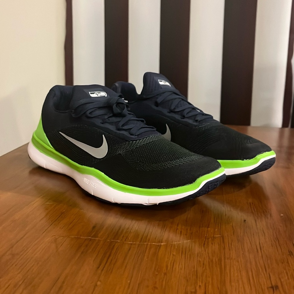 Nike Free Trainer V7 NFL Seattle Seahawks Shoes Sneakers AA1948 400 Mens Size 10